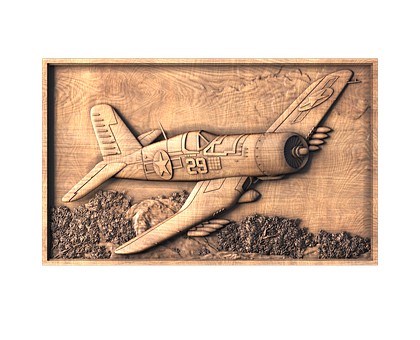 Panel Flight of the F4U Corsair fighter, 3d models (stl)