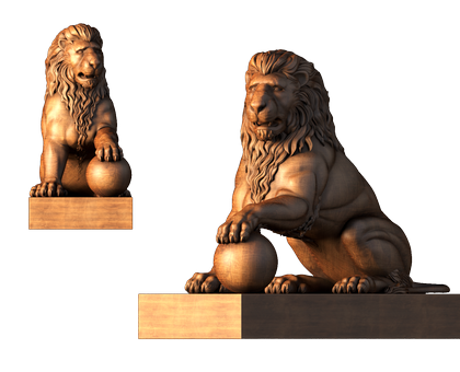 The Lion Statue, 3d models (stl)