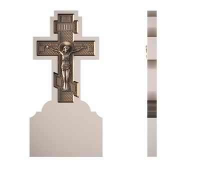 Monument with a cross, 3d models (stl)