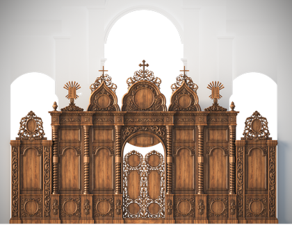One-panel iconostasis, 3d models (stl)