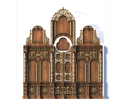 Two-tiered iconostasis, 3d models (stl)