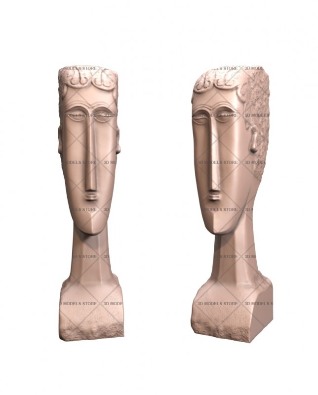 Woman head, 3d models (stl)