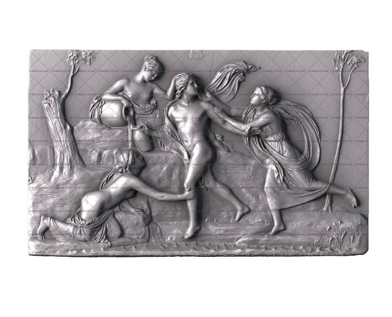 Abduction of Hylas by River Nymphs 3, 3d models (stl)