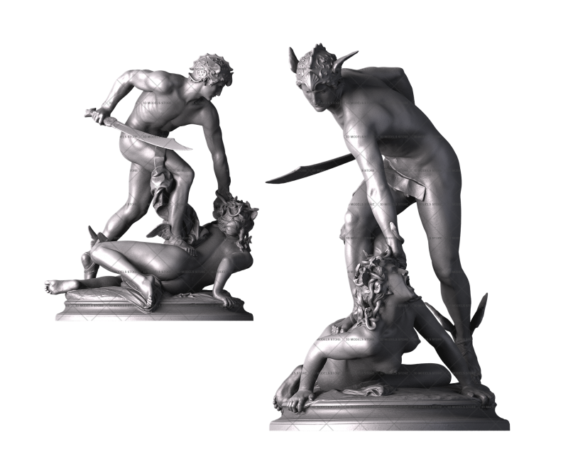 Perseus in the Moment of Victory over Medusa, 3d models (stl)