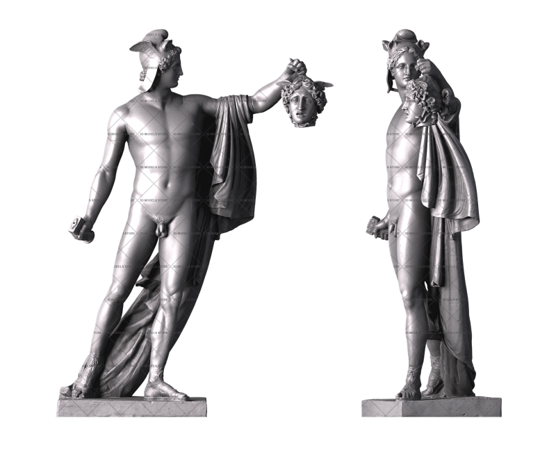 Perseus with the Severed Head of Medusa, 3d models (stl)