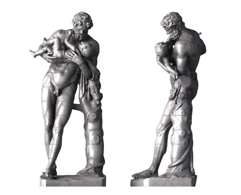 Silenus with Infant Dionysus, 3d models (stl)