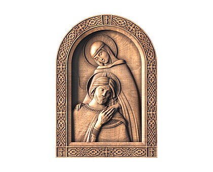 Icon of Peter and Fevronia, 3d models (stl)